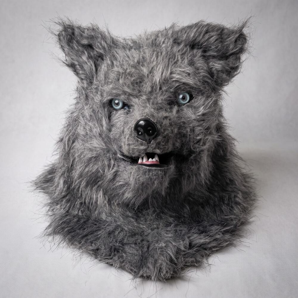 Grey Wolf Wolfman Dog Mask Working Jaw Halloween Cosplay